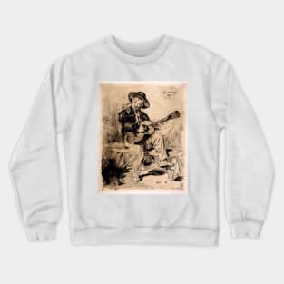 Spanish Singer (Le Guitarrero) by Édouard Manet Crewneck Sweatshirt